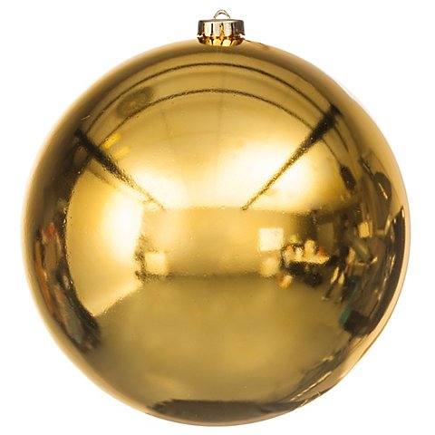 Image of Weihnachtskugel aus Kunststoff, gold, 20 cm Ø