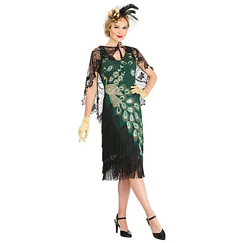 Image of 20er-Jahre-Kleid "Pfau" für Damen