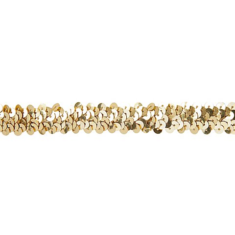 Image of Elastik-Paillettenband, gold, Breite: 20 mm, Länge: 3 m