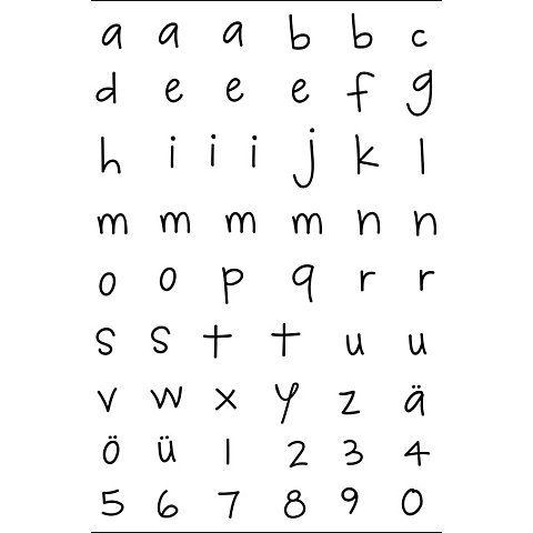 Image of Clear Stempel-Set "Buchstaben klein"