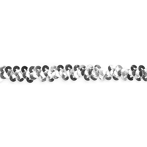 Image of Elastik-Paillettenband, silber, Breite: 10 mm, Länge: 3 m