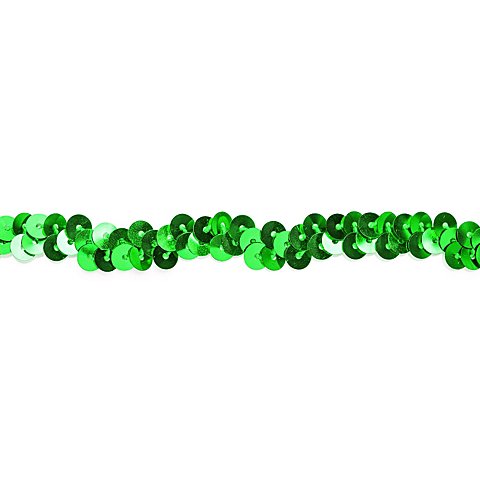 Image of Elastik-Paillettenband, grün, Breite: 10 mm, Länge: 3 m