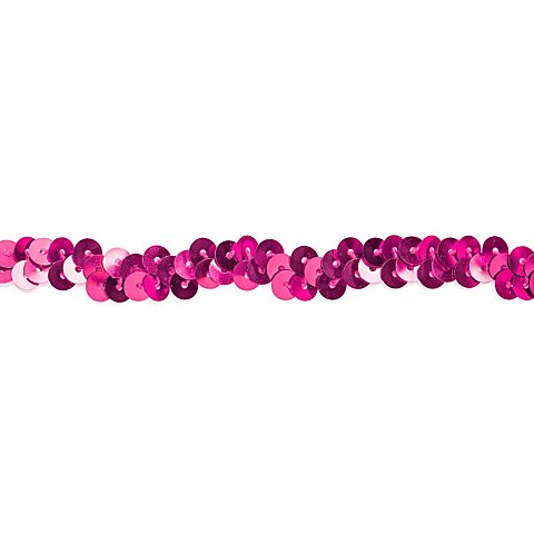 Image of Elastik-Paillettenband, pink, Breite: 10 mm, Länge: 3 m