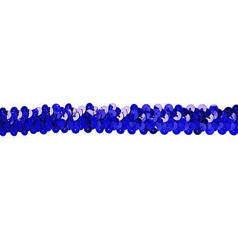 Image of Elastik-Paillettenband, blau, Breite: 20 mm, Länge: 3 m