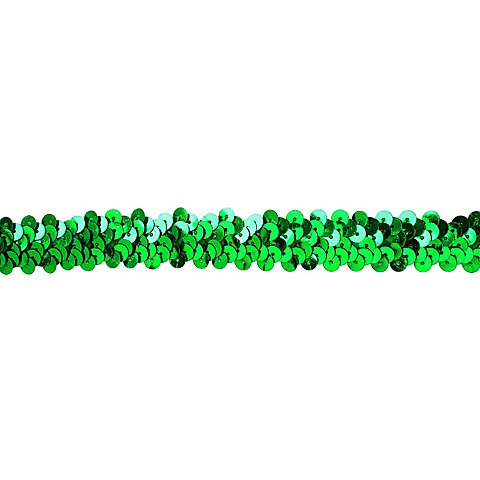 Image of Elastik-Paillettenband, grün, Breite: 20 mm, Länge: 3 m