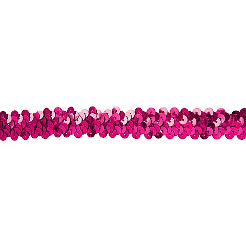 Image of Elastik-Paillettenband, pink, Breite: 20 mm, Länge: 3 m
