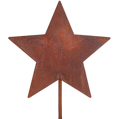 Image of Rost-Stern aus Metall, braun, 18 cm Ø