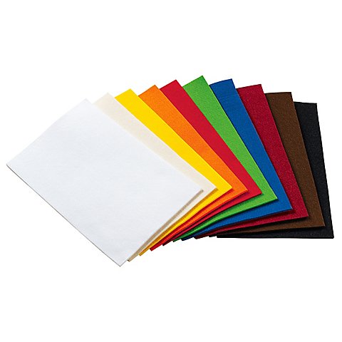 Image of Textilfilz-Paket "Kreativ", Stärke 4 mm, 20 x 30 cm, kräftige Farben