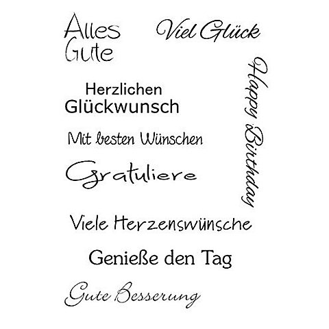 Image of Clear Stempel-Set "Glückwünsche"