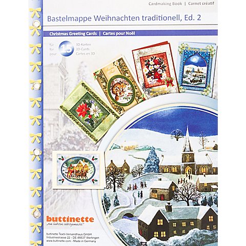 Image of 3D-Bastelmappe "Weihnachten traditionell II", für 15 Karten