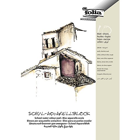 Image of folia Schul-Aquarellblock, 21 x 29,7 cm, 10 Blatt