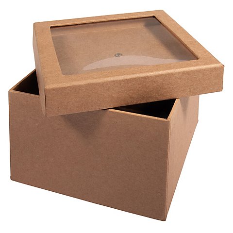 Image of Pappmaché-Box mit Schütteldeckel, 12,5 x 12,5 x 9 cm