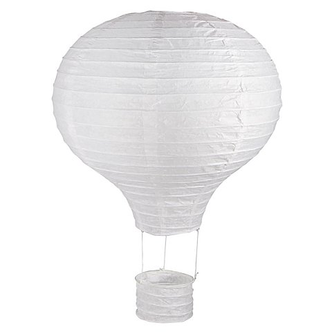 Image of Papierlampion "Heissluftballon", weiss, 30 cm Ø