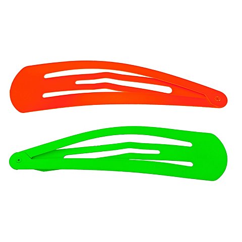Image of Riesen-Haarklammern, grün/orange, 15 cm