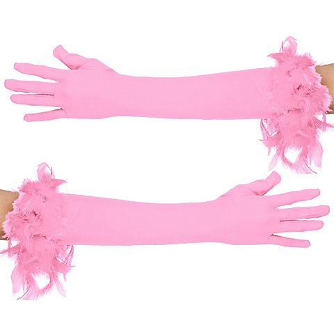Image of Handschuhe Glamour lang, rosa
