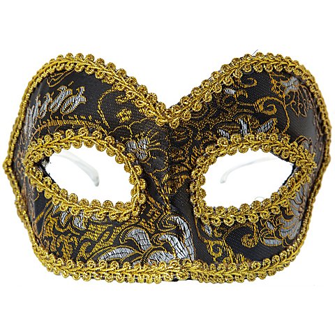 Image of Venezianische Maske, schwarz/gold/silber