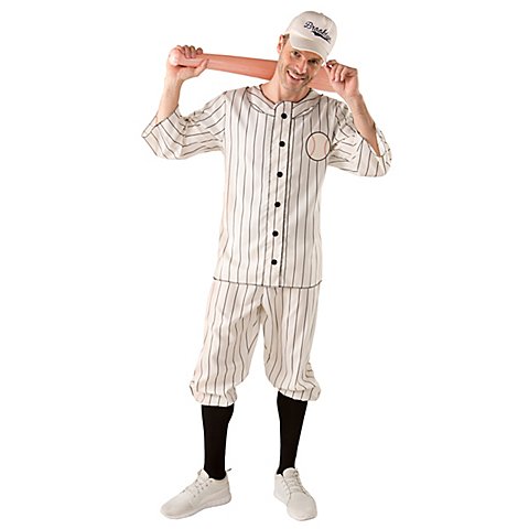 Image of Baseball Kostüm für Herren, beige/schwarz