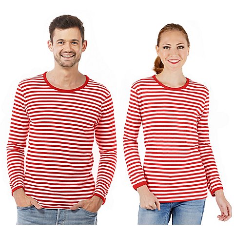 Image of Langärmeliges Ringelshirt "Red Stripes" unisex