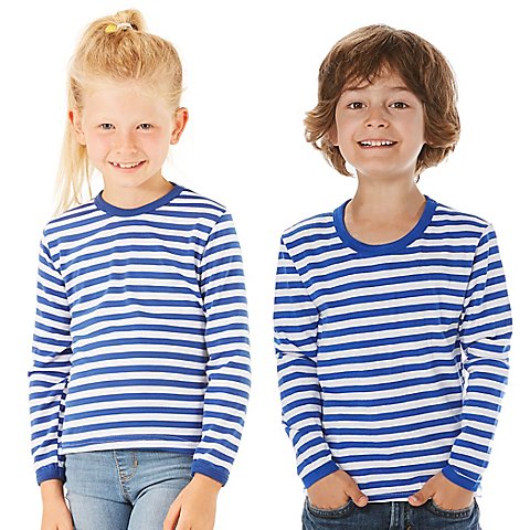 Image of Langärmeliges Ringelshirt "Blue Stripes" für Kinder